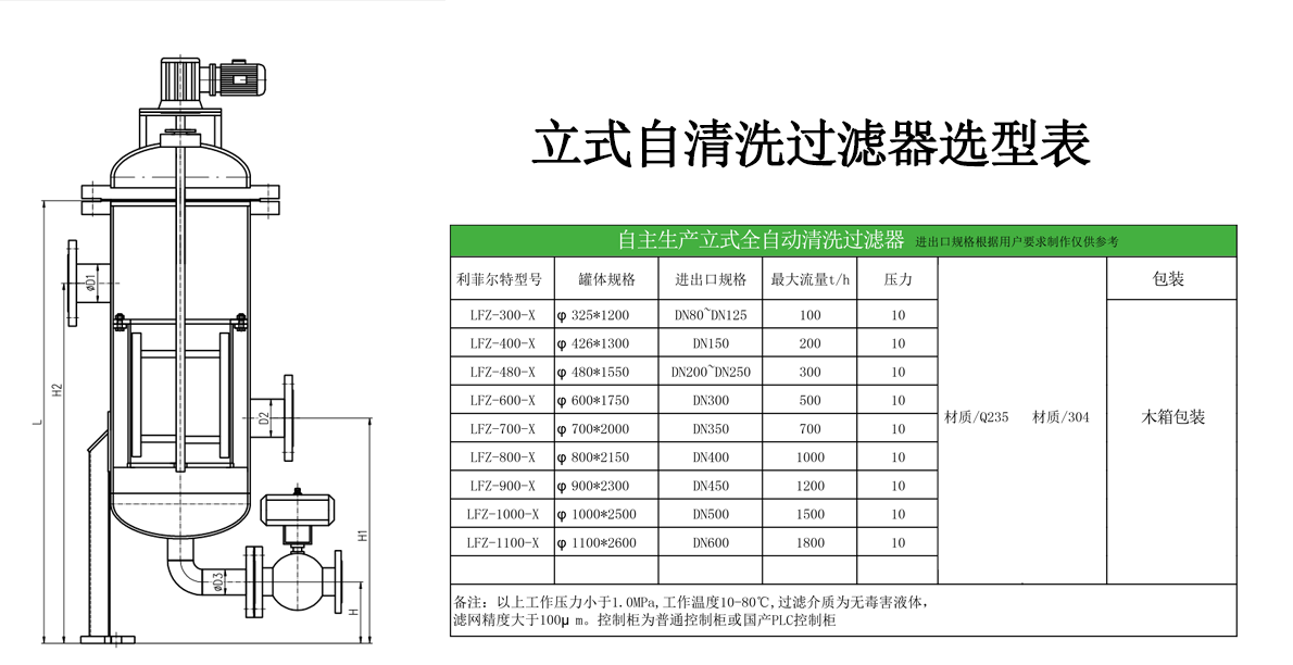 立式自清洗过滤器